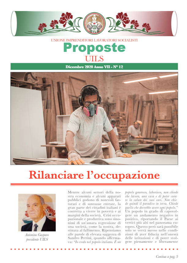 Periodico Proposte UILS – N. 12 – Dicembre 2020