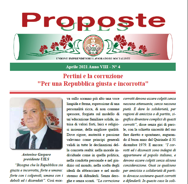 Periodico Proposte UILS – N. 4 – Aprile 2021